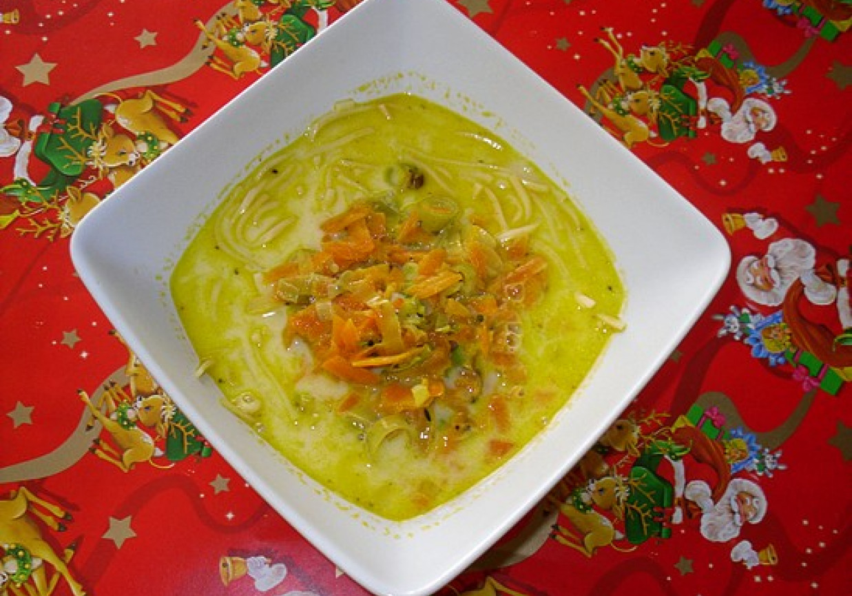 Marchewkowa zupa z porem foto