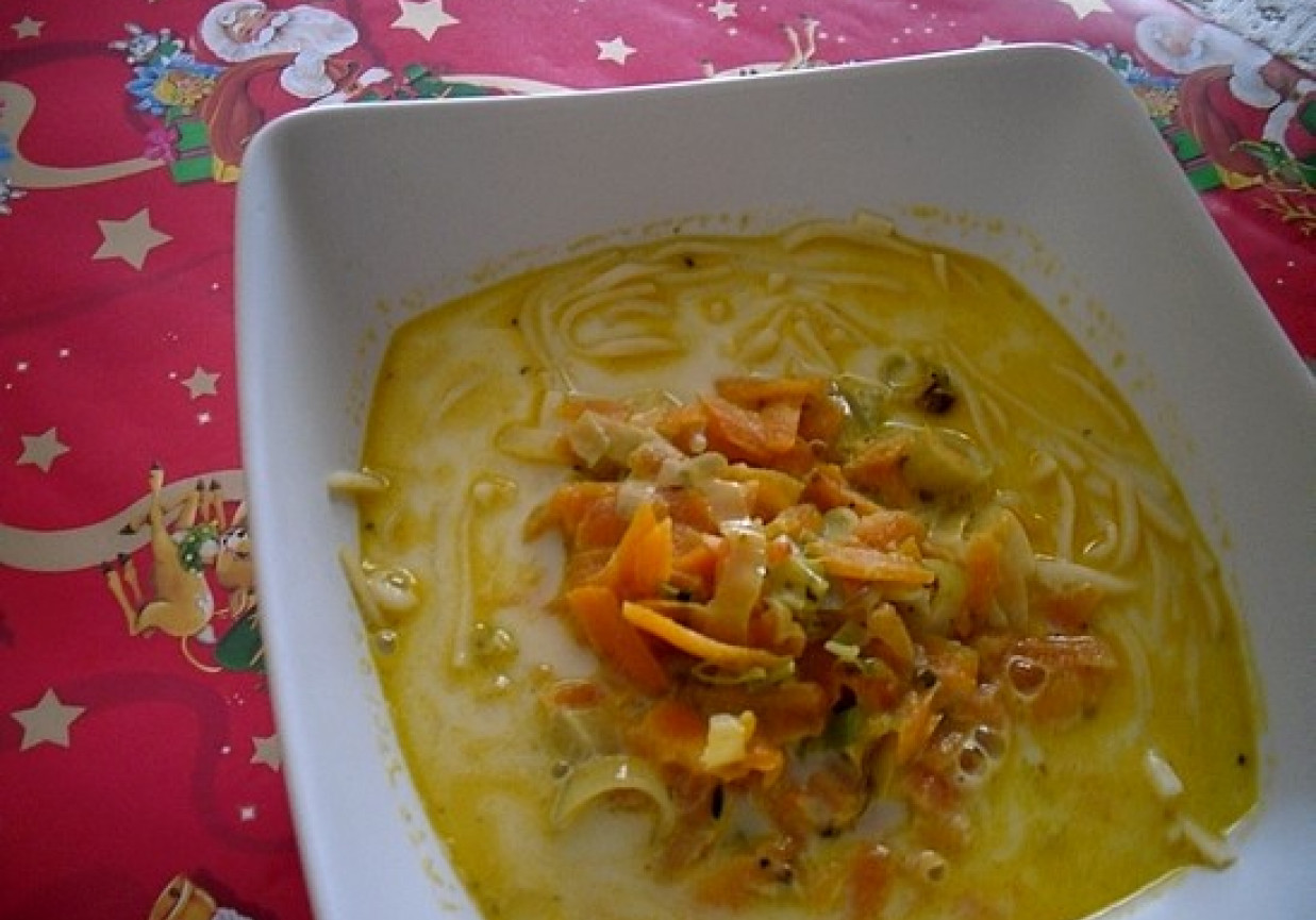 Marchewkowa zupa z porem foto