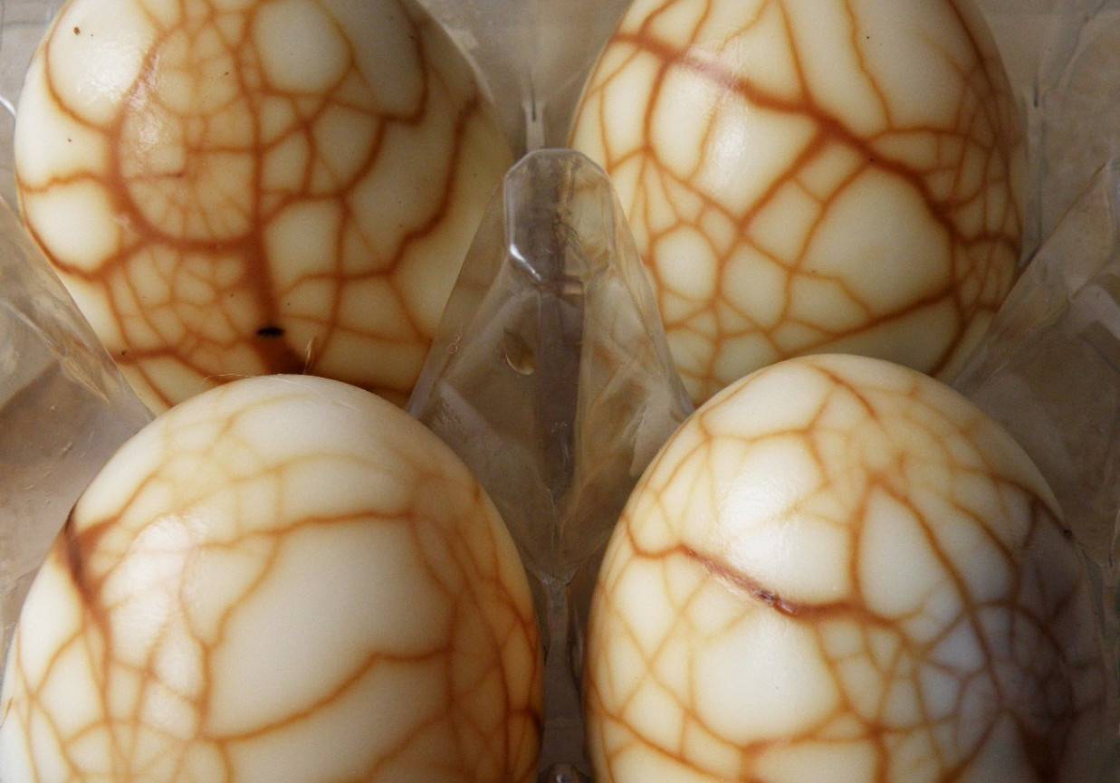 Marmurkowe chińskie jajka foto