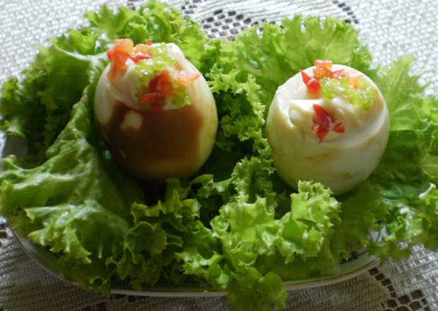 Fotografia przedstawiająca Marmurkowe jajka wg Buni :