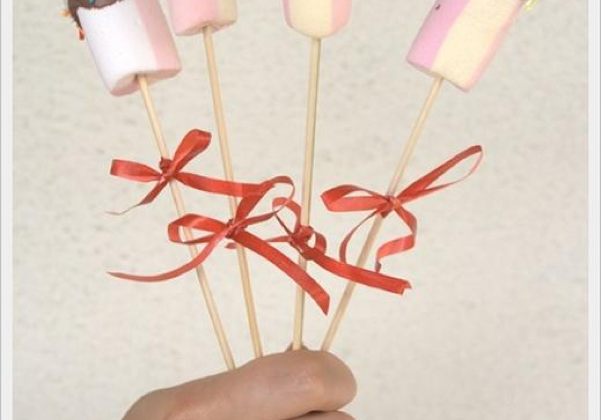 Marshmallow lollipops foto