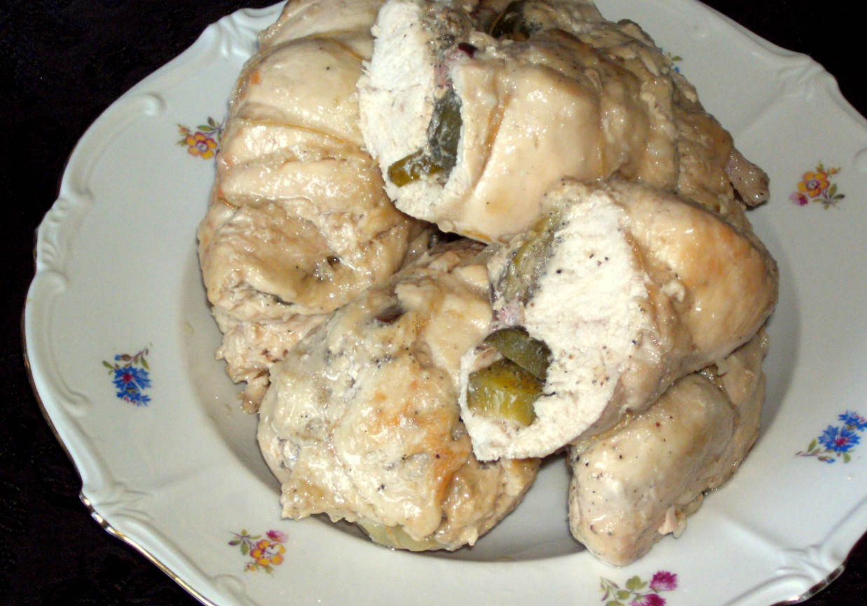 marynowane piersi kurczaka  a`la zrazy... foto