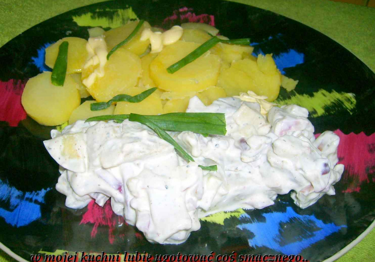 matiasy z jabłkami w śmietanie na obiad... foto