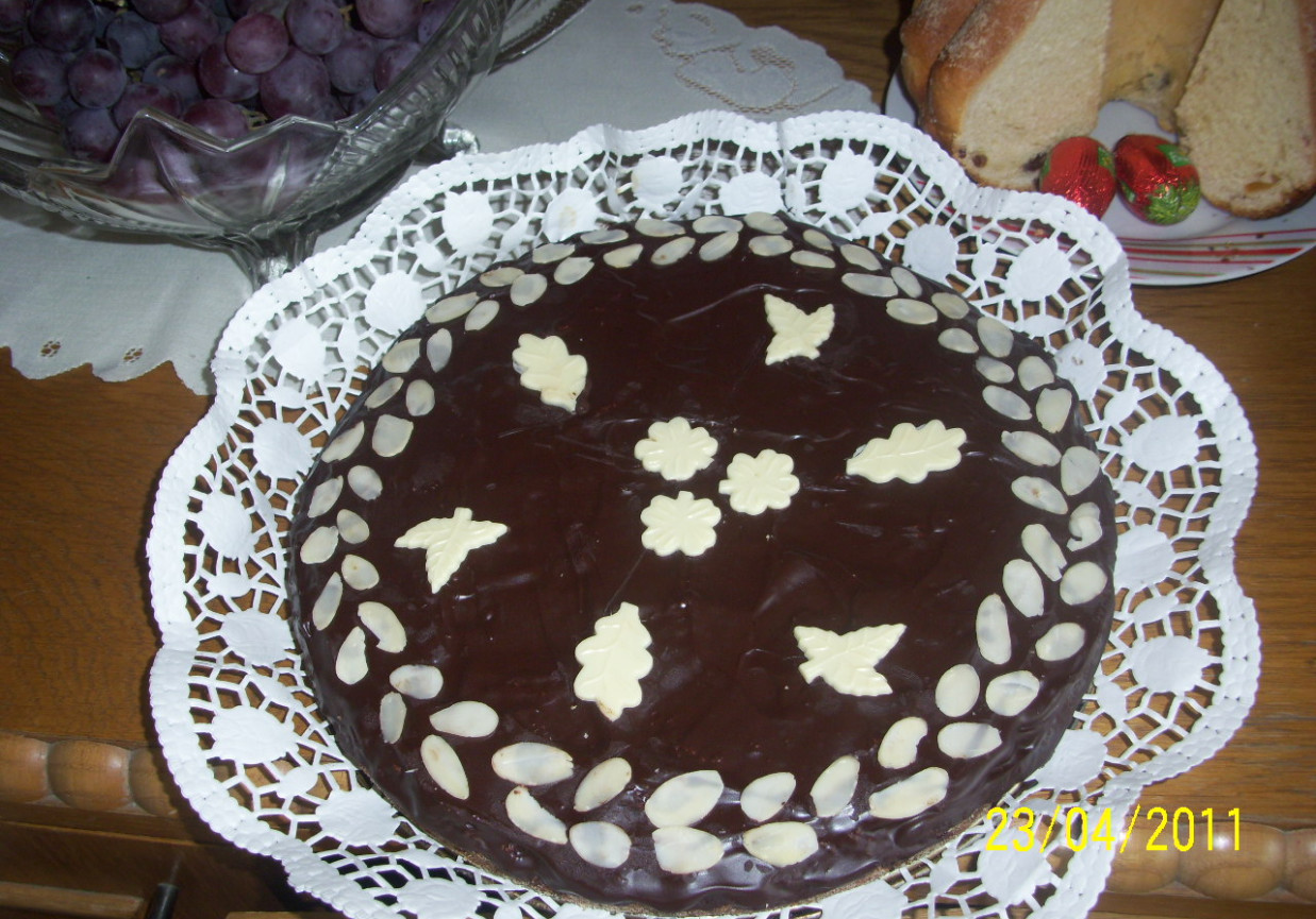 Mazurek czekoladowy z bialek foto