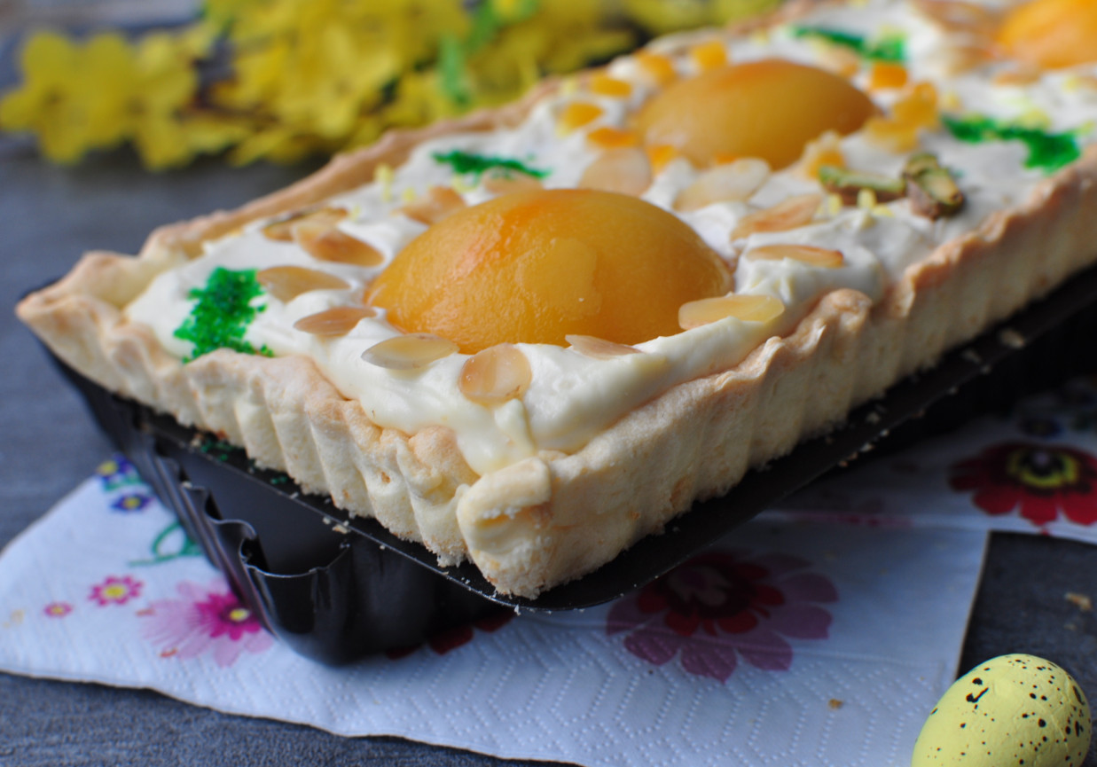 mazurek z brzoskwiniami foto