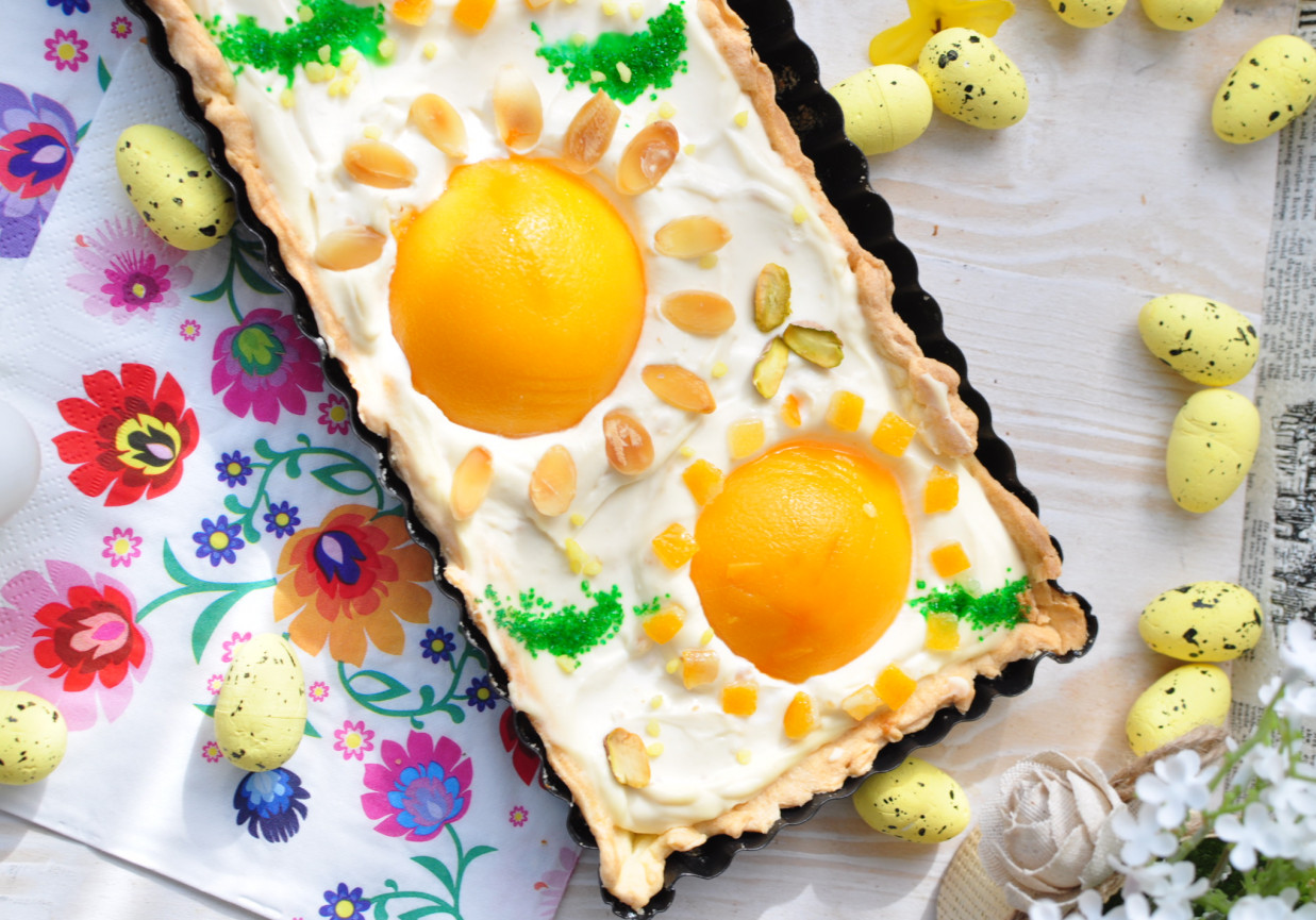 mazurek z brzoskwiniami foto