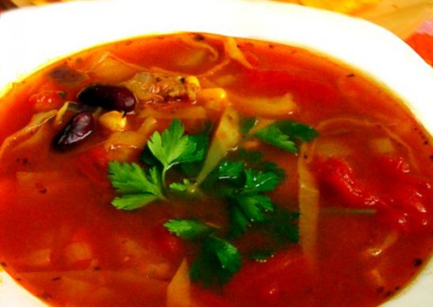 Fotografia przedstawiająca Meksykańska zupa jarzynowa