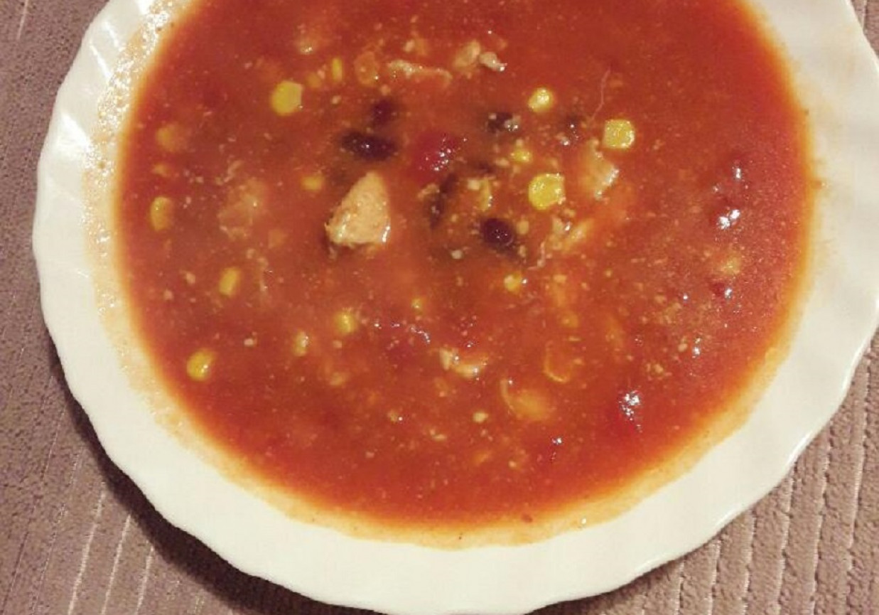 Meksykańska zupa z kurczakiem  foto
