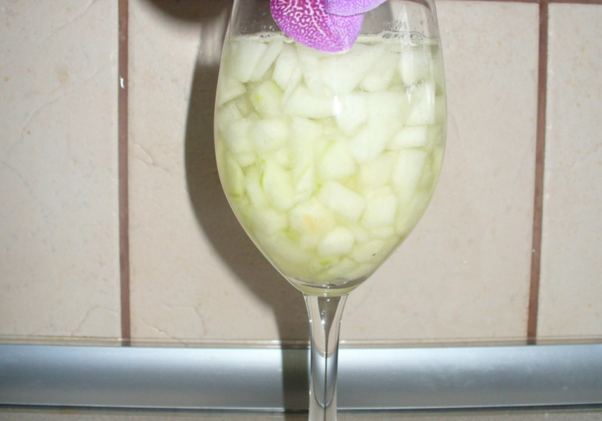 Melon z szampanem foto