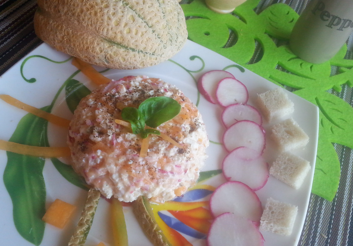Melonowa pasta kanapkowa  z rzodkiewką foto