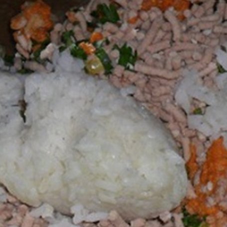 Krok 3 - Mielone z marchewką i ryżem z parowaru foto
