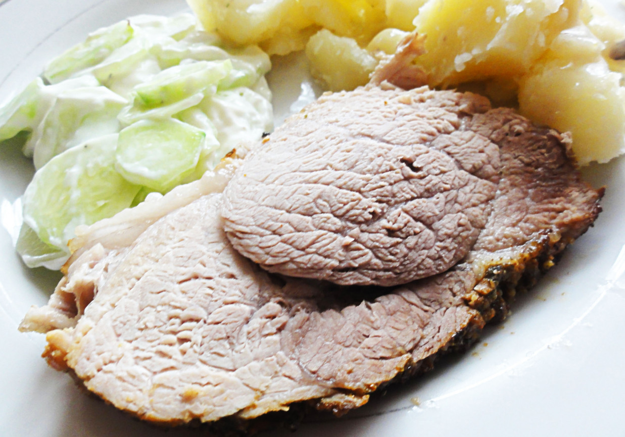 Mięso pieczone w musztardzie francuskiej foto