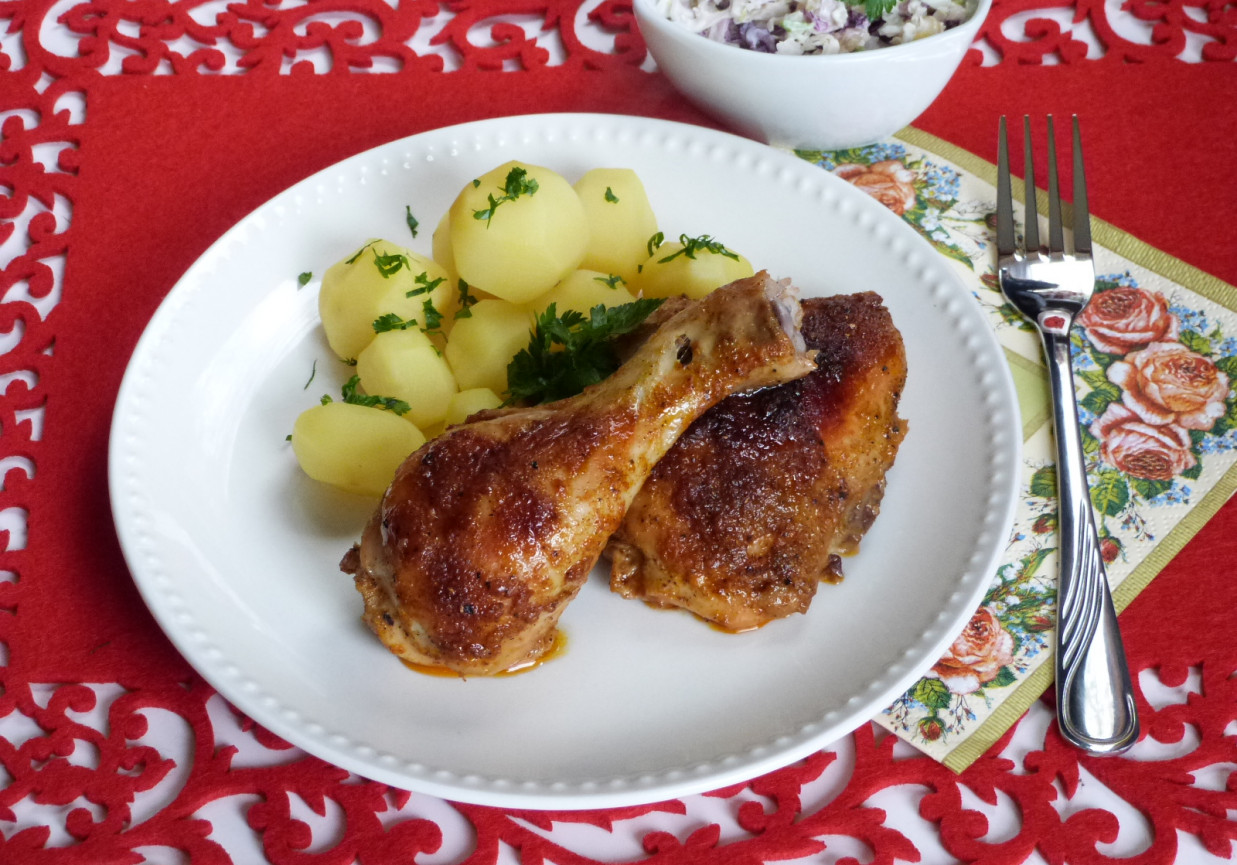 Mięso z kurczaka w chrzanowo-miodowej marynacie foto