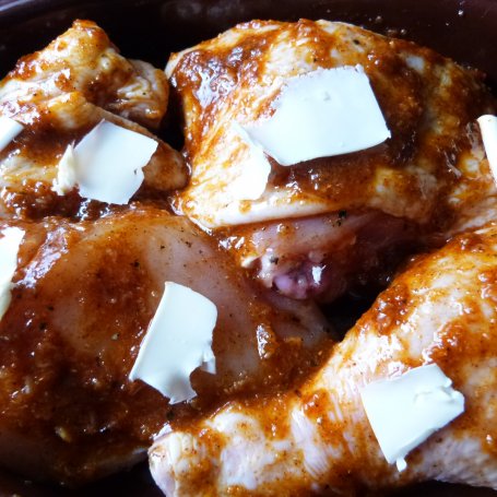 Krok 4 - Mięso z kurczaka w chrzanowo-miodowej marynacie foto