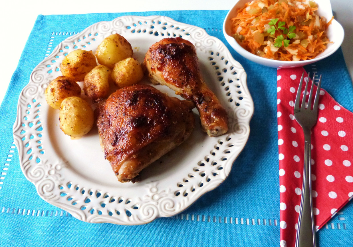 Mięso z kurczaka z ketchupem foto