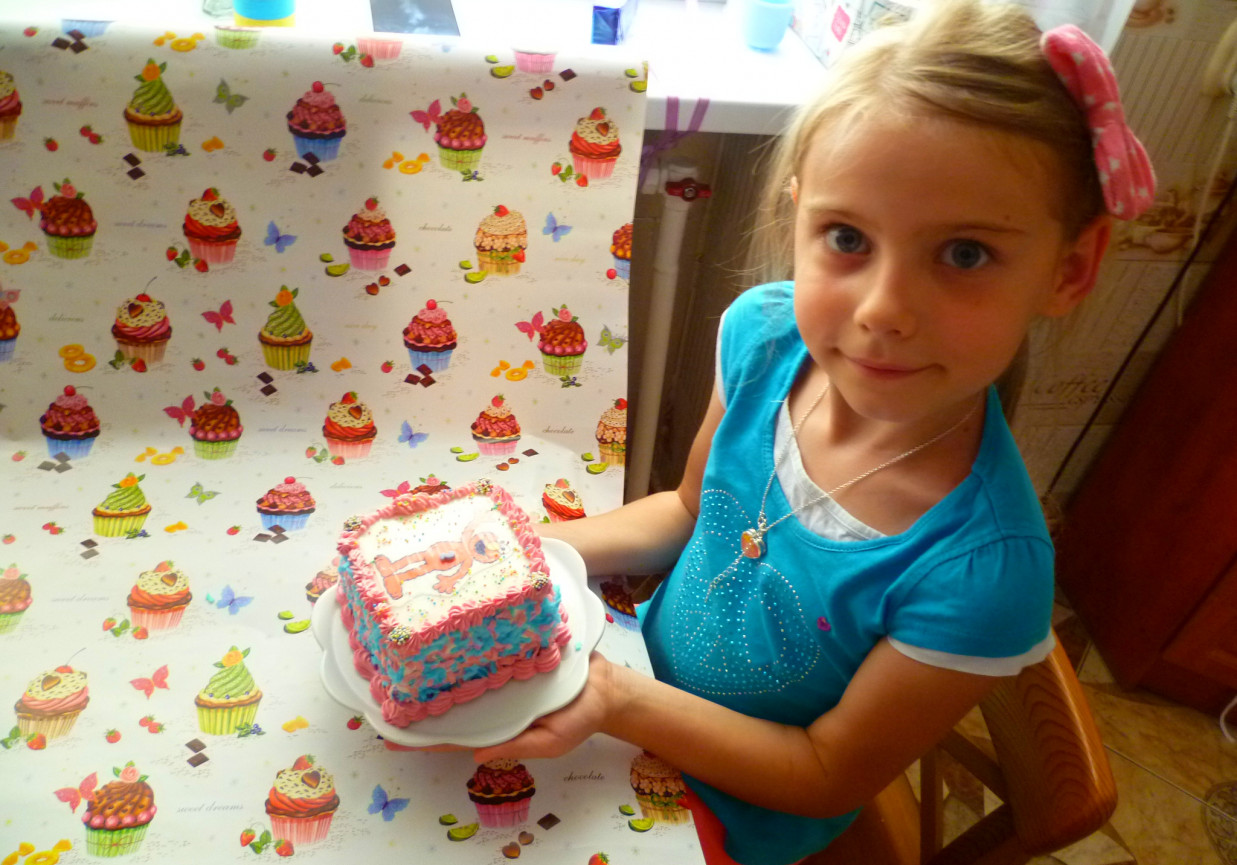 Mini torcik Elmo Urszulki  na przyjęcie dla lalek foto