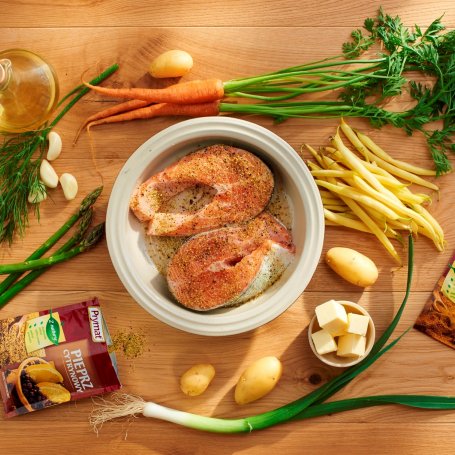Krok 2 - Młode warzywa z grillowanym łososiem foto