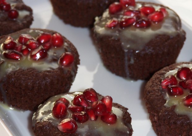 Fotografia przedstawiająca Mocno czekoladowe, czyli muffinki wiśniowe :)
