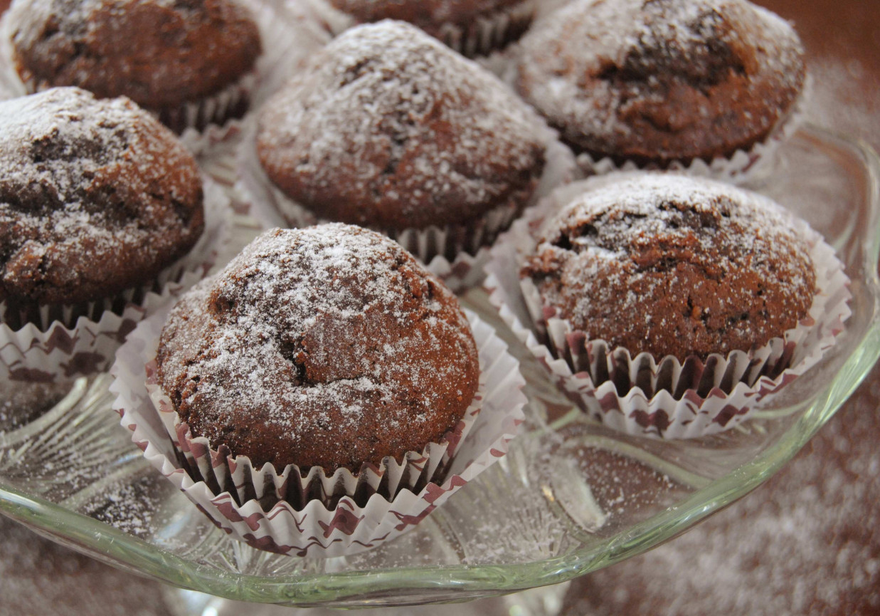 Mocno czekoladowe muffinki foto