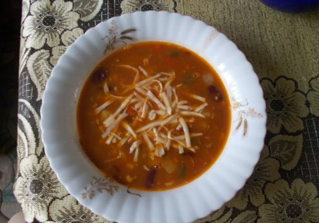 Mocno paprykowa zupka meksykańska foto