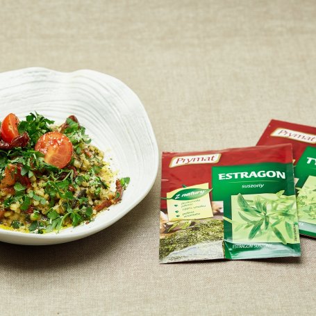 Krok 5 - Mój przepis na….: Kaszotto z pieczarkami i pomidorami, odc. 30 foto