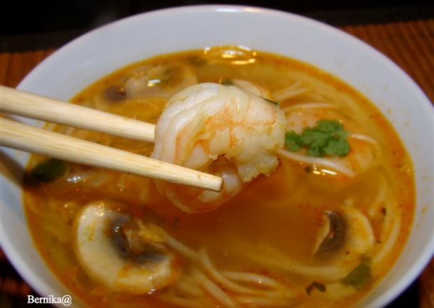 Fotografia przedstawiająca Moja tajska zupa z krewetkami