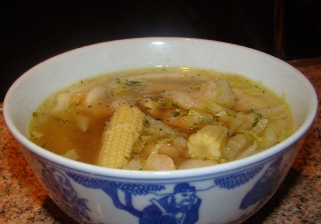 Moja tajska zupa z krewetkami foto