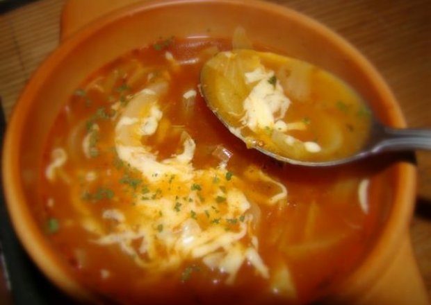 Fotografia przedstawiająca Moja zupa cebulowa na sposób hiszpański
