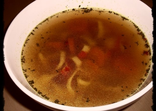 Fotografia przedstawiająca Moja zupa krabowa z makaronem surimi