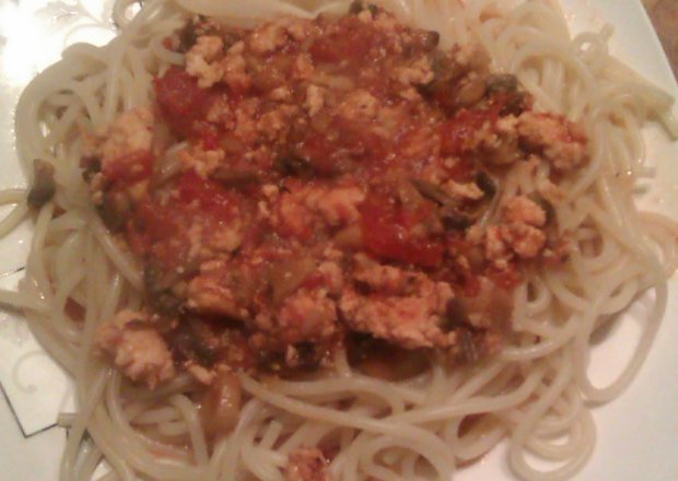 Fotografia przedstawiająca Moje spaghetti z mięsa drobiowego