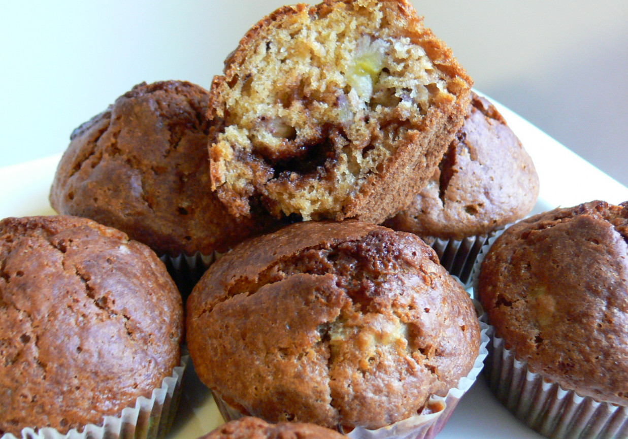 Muffinki bananowe z czekoladą DoradcaSmaku.pl