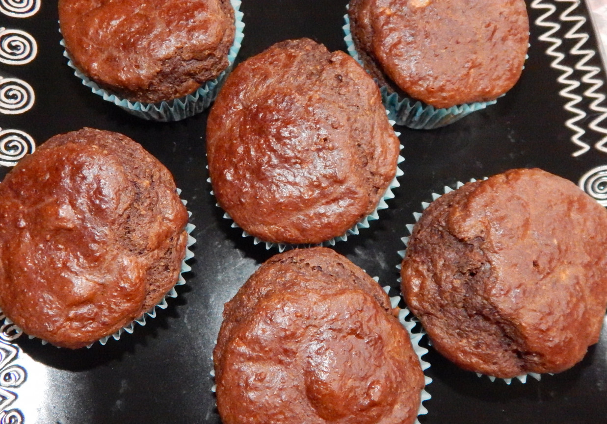 Muffinki bananowo-kakaowe bez cukru foto
