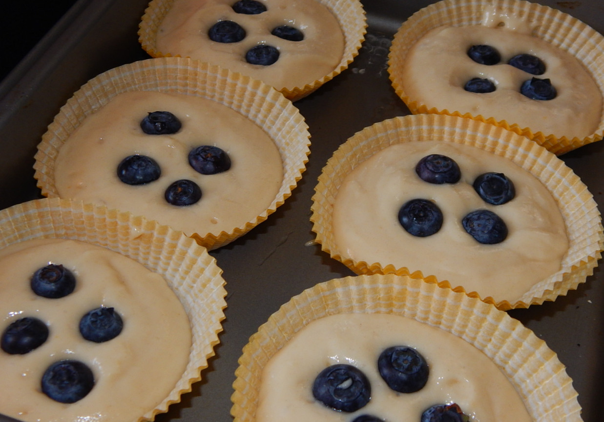 Muffinki cytrynowe z borówką amerykańską foto