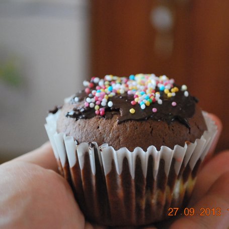Krok 11 - Muffinki czekoladowe z budyniem foto