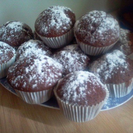 Krok 3 - Muffinki czekoladowe z migdałami . foto