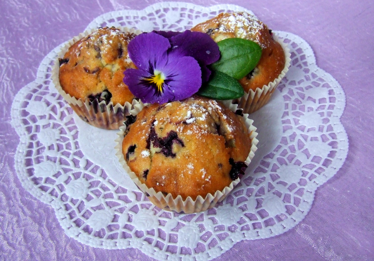 Muffinki jagodowo-kokosowe foto