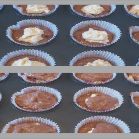 Krok 3 - Muffinki kakaowo- kokosowe z serem foto