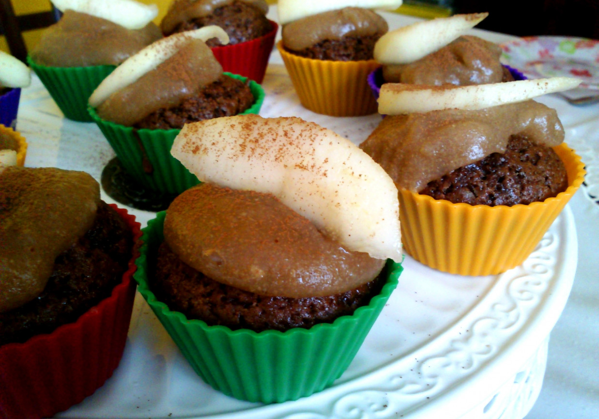 Muffinki mocha z gruszkową polewą - wakacyjny przepis! foto
