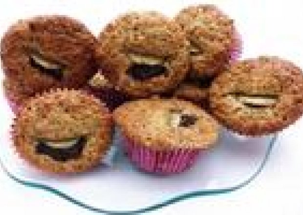 Muffinki z bananowo- czekoladowym uśmiechem foto