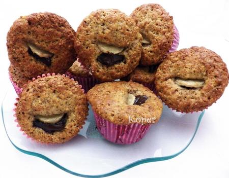 Muffinki z bananowo- czekoladowym uśmiechem