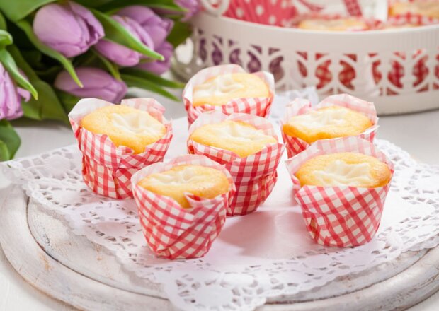 Fotografia przedstawiająca Muffinki z białym serem