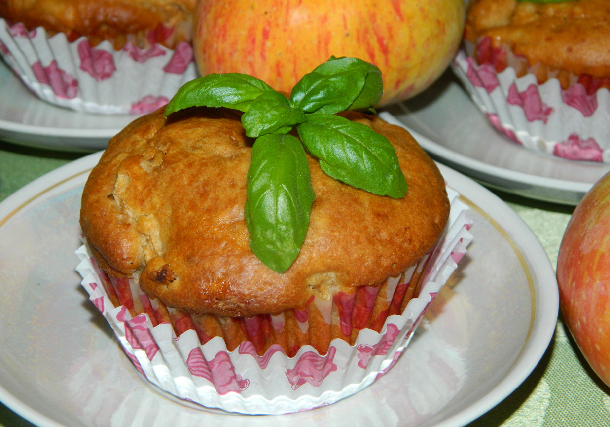 Muffinki z jabłkami, cynamonem i rodzynkami foto