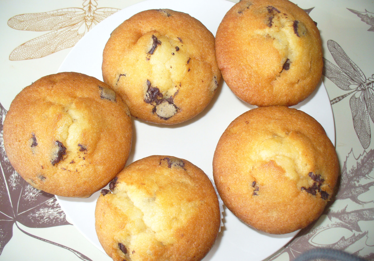 Muffinki z kawałkami czekolady foto