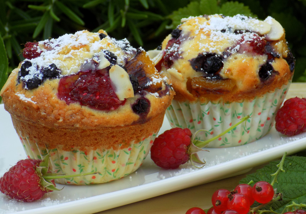 muffinki z owocami letnimi foto