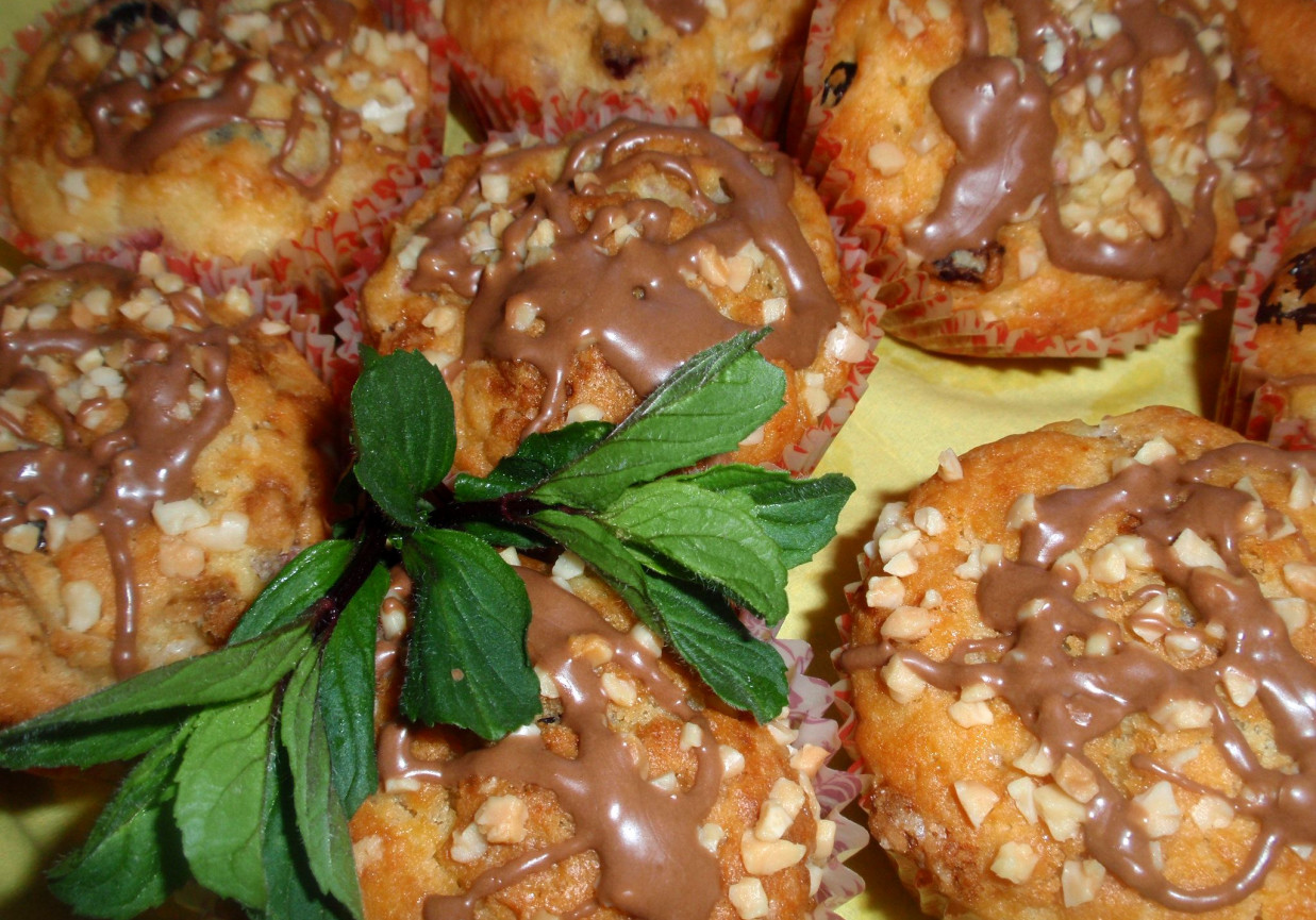 Muffinki z rabarbarem i zurawiną foto