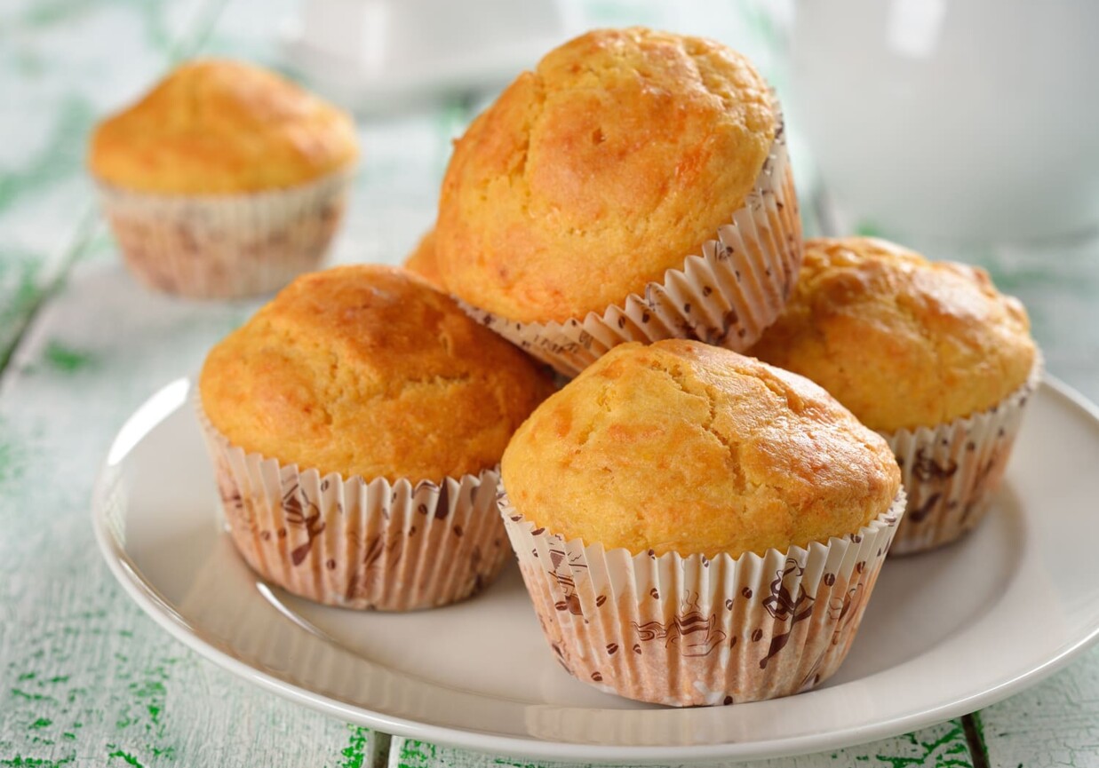 Muffinki z truskawkowym kisielem foto