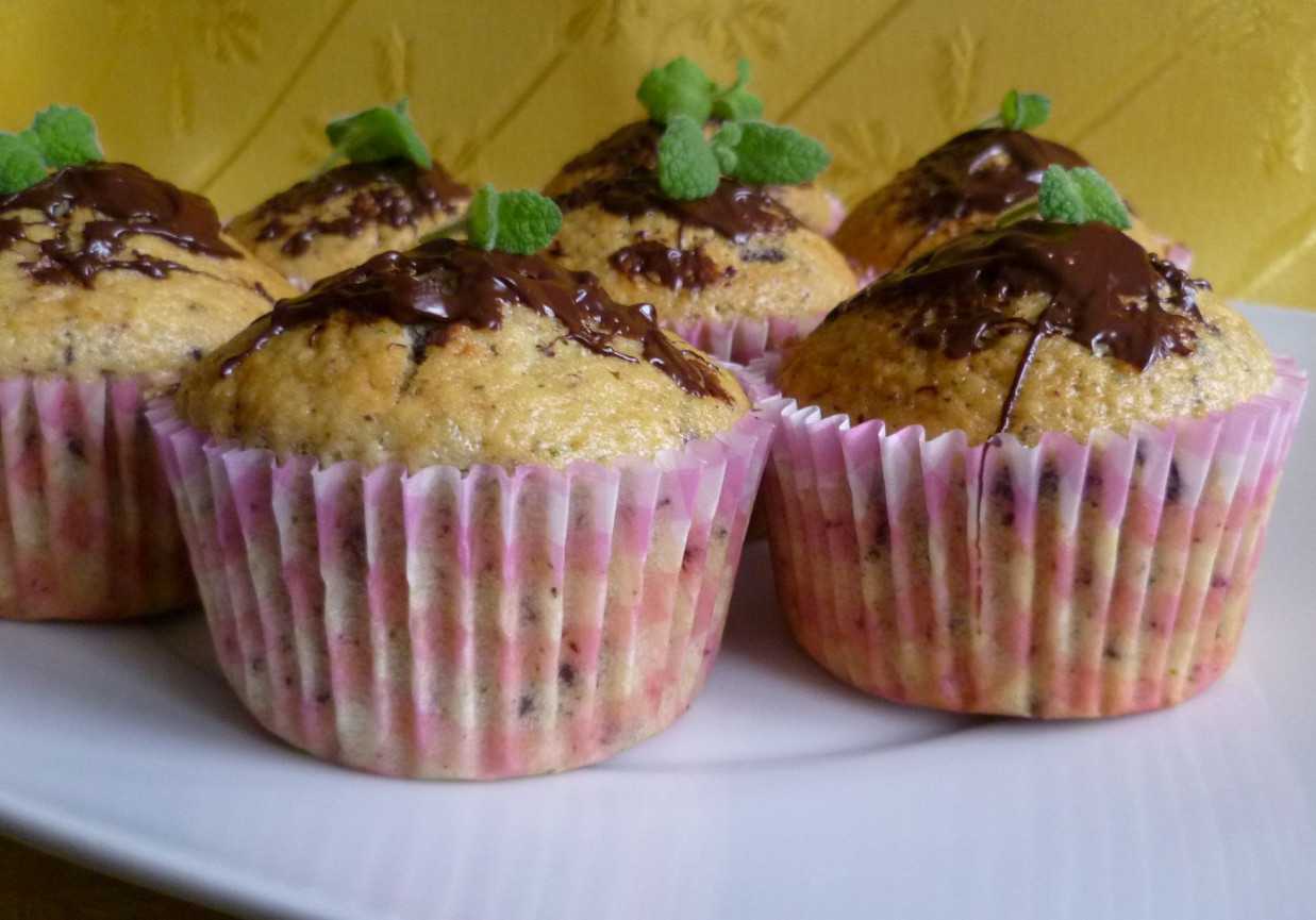 Muffiny miętowe z czekoladą  foto