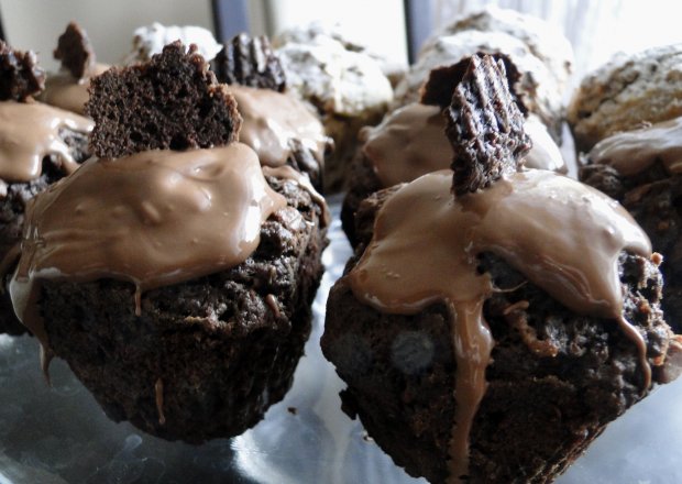 Fotografia przedstawiająca Muffiny podwójnie czekoladowe z espresso