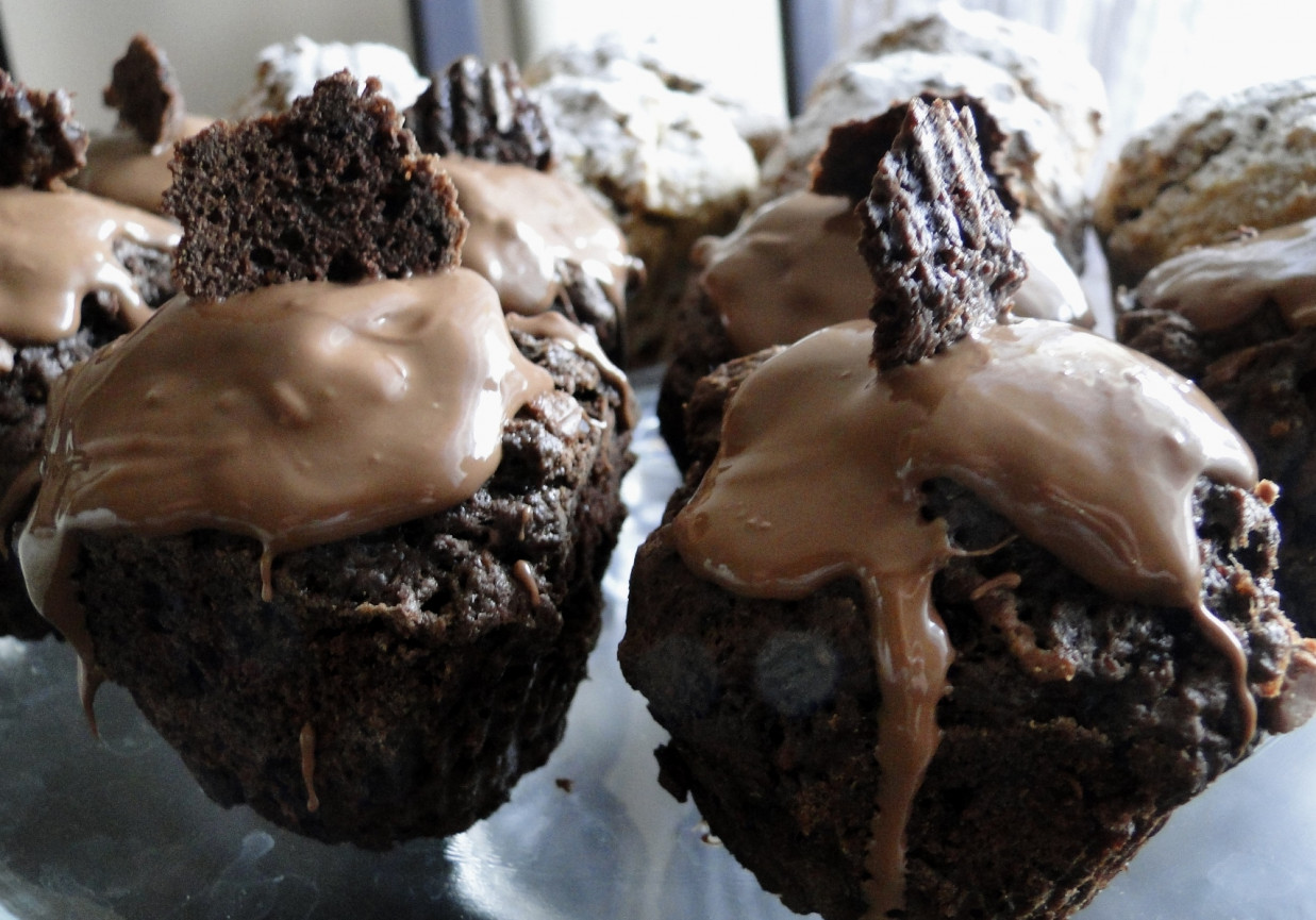 Muffiny podwójnie czekoladowe z espresso foto