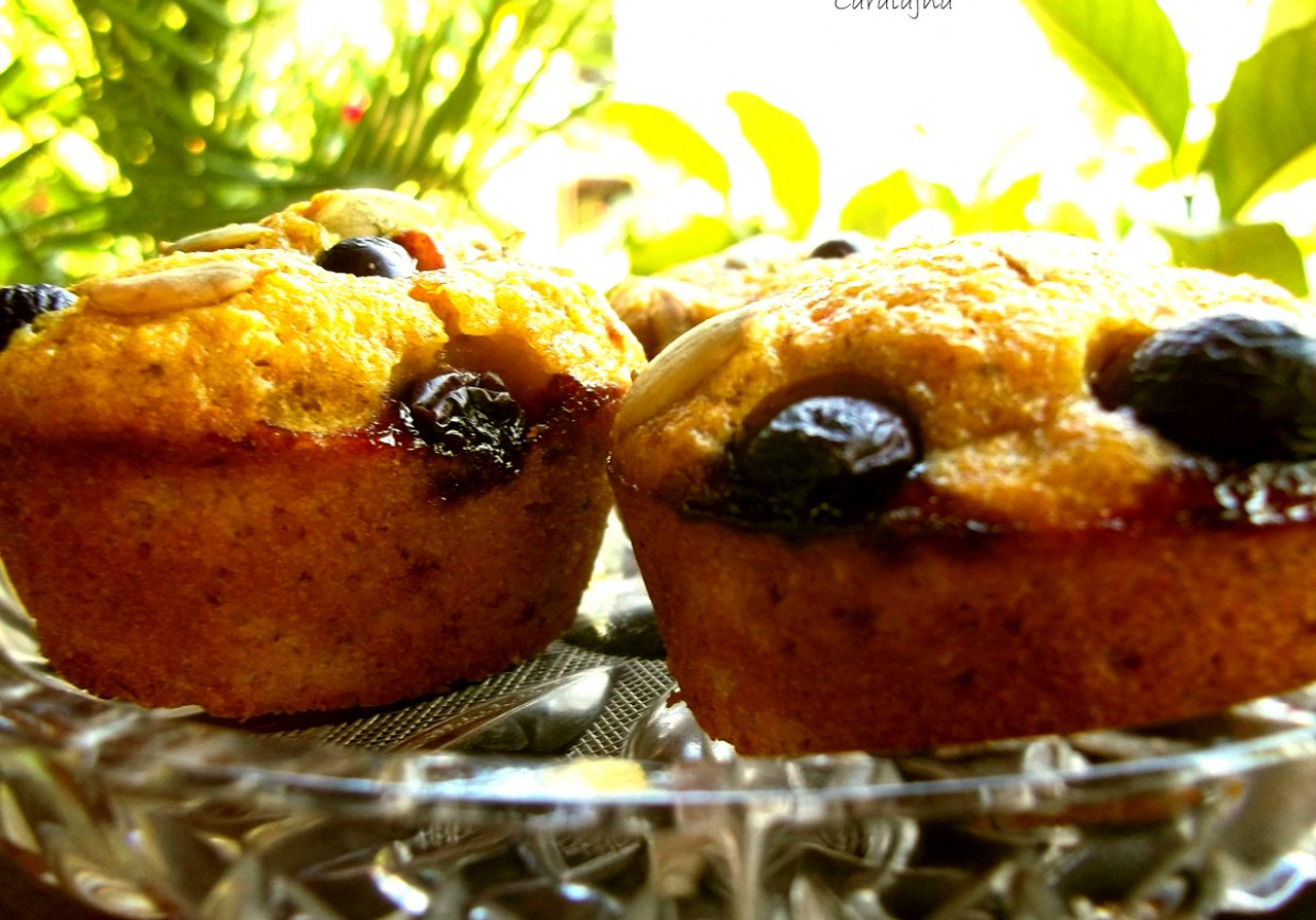 muffiny razowe z dynią i winogronem foto